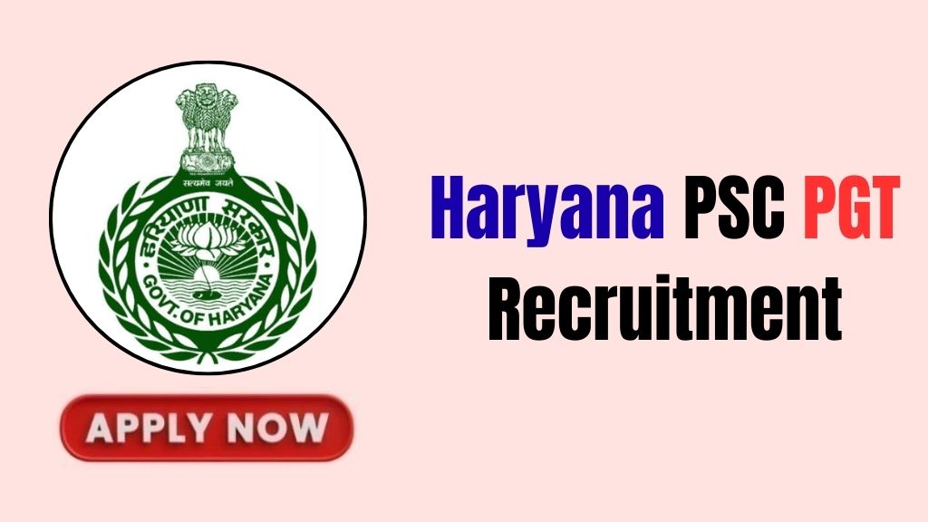 Haryana PSC PGT Online Form 2026